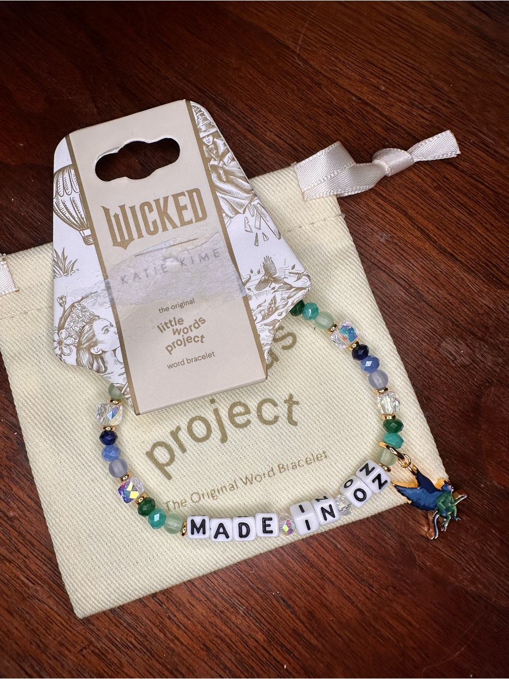 Wicked x Katie Kime "MADE IN OZ" Beaded Bracelet - Green & Blue